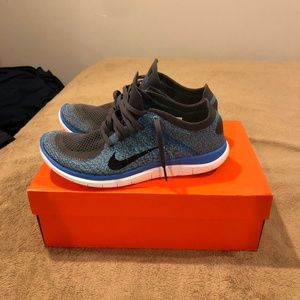 Nike Free 4.0 Flyknit - Blue/Grey - 9.5